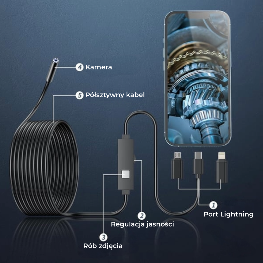 Profesjonalna kamera endoskopowa Plug & Play