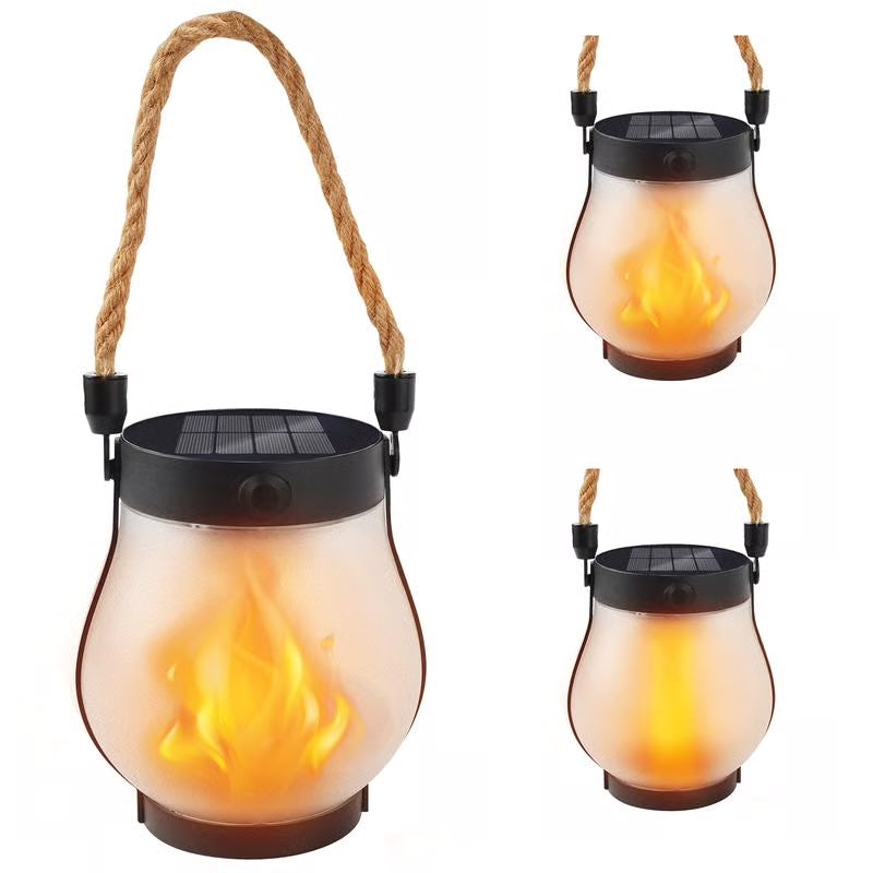 tańczące płomienie lampa słoneczna