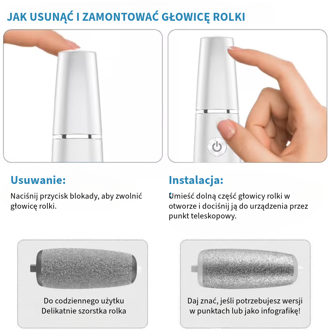 Elektryczny usuwacz zrogowaceń