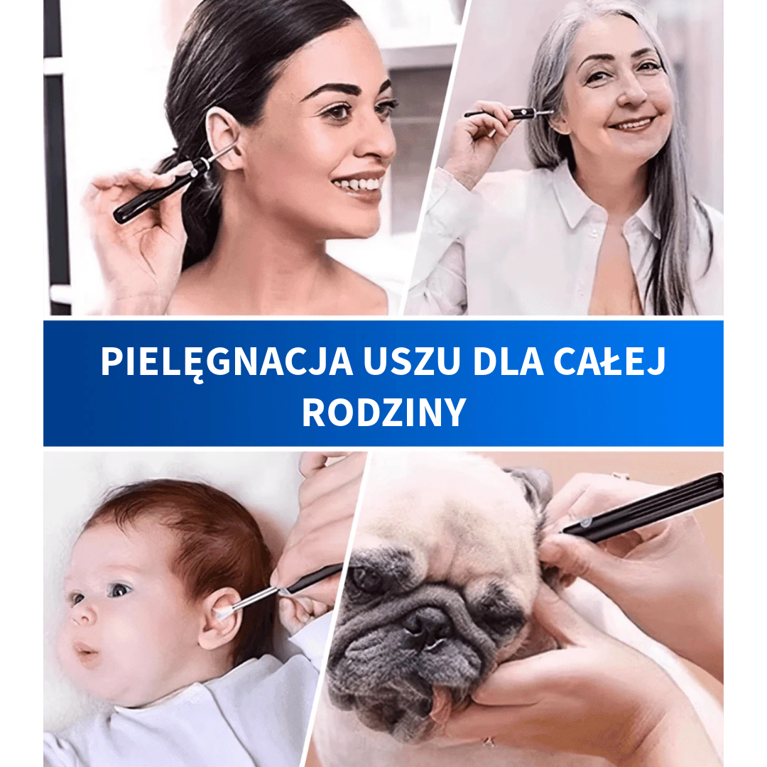 Profesjonalny czyścik do uszu z kamerą