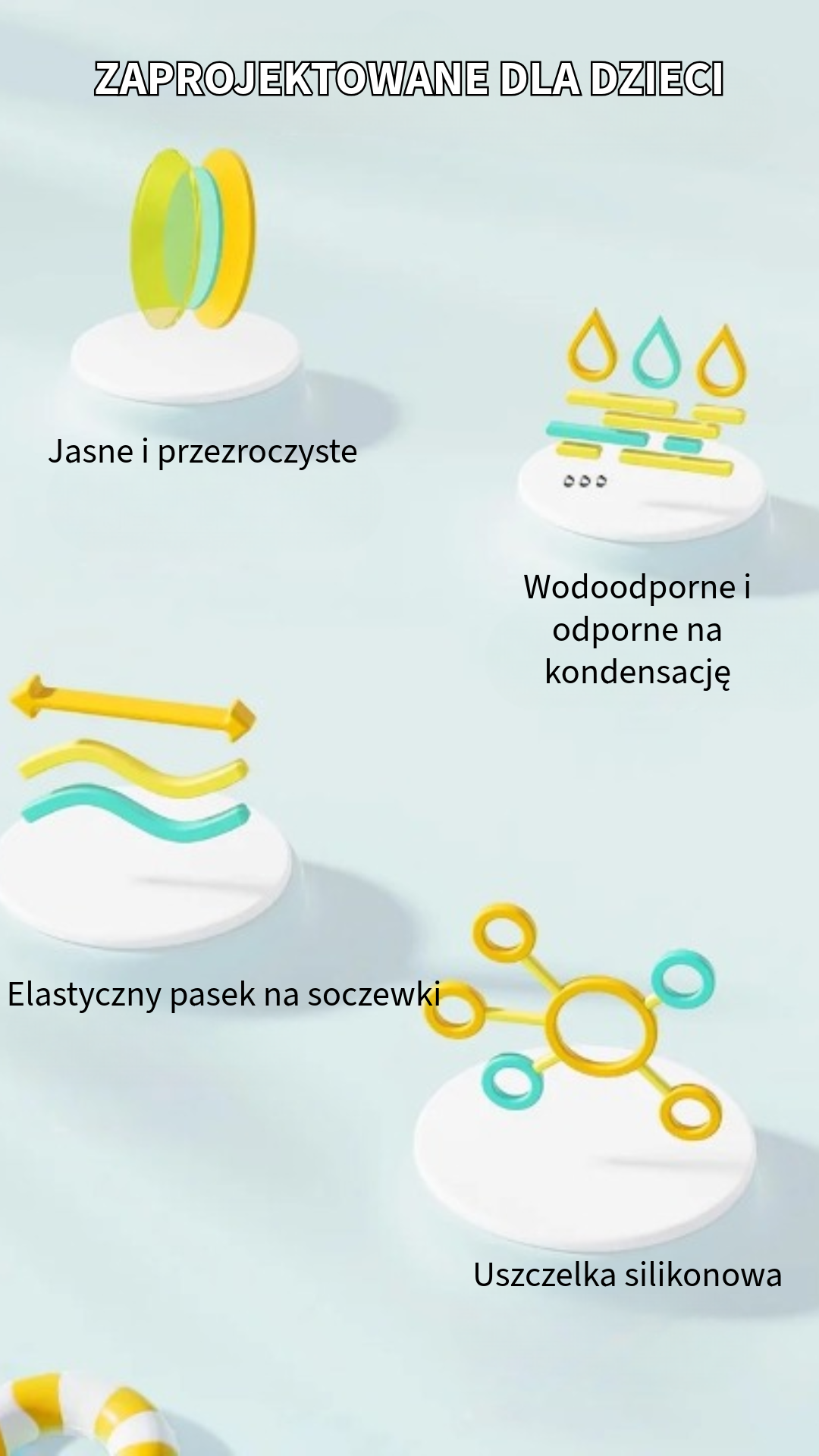 HD Anty-zamglające Okulary Pływackie
