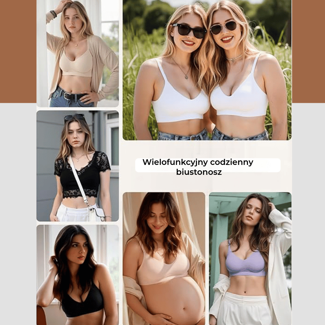 Bezszwowy biustonosz bez fiszbin