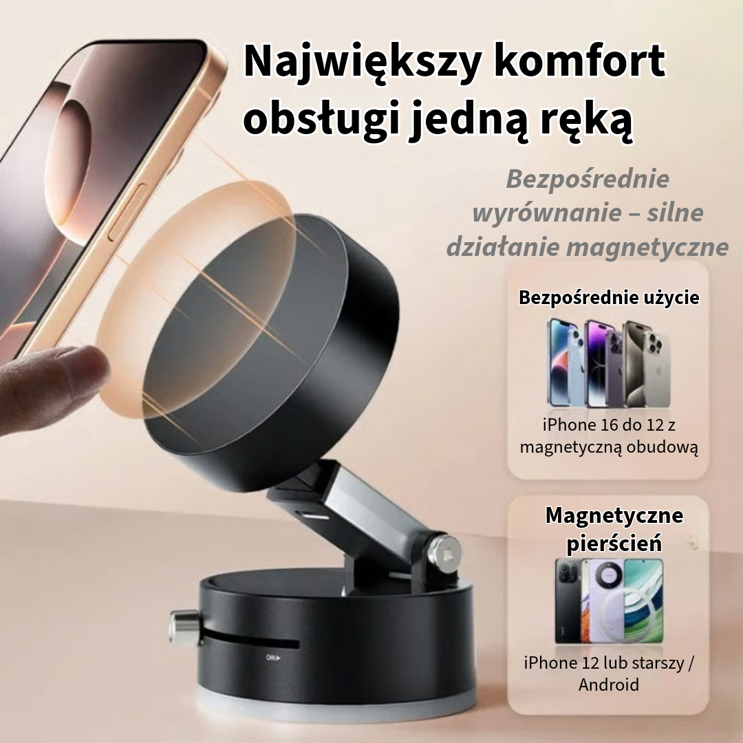 Uchwyt do telefonu z przyssawką próżniową