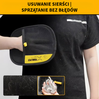 Elektrostatyczna rękawica do usuwania sierści