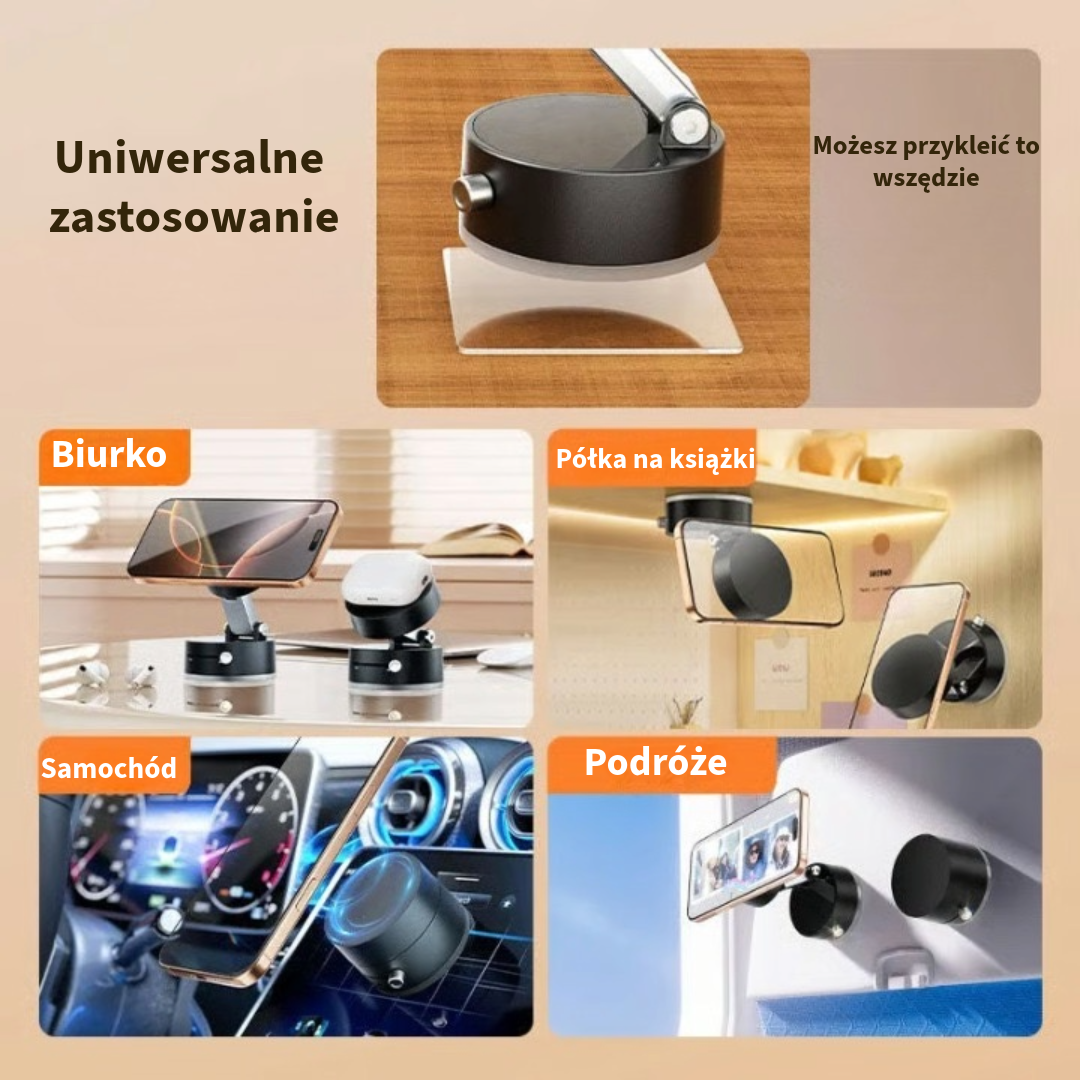 Uchwyt do telefonu z przyssawką próżniową