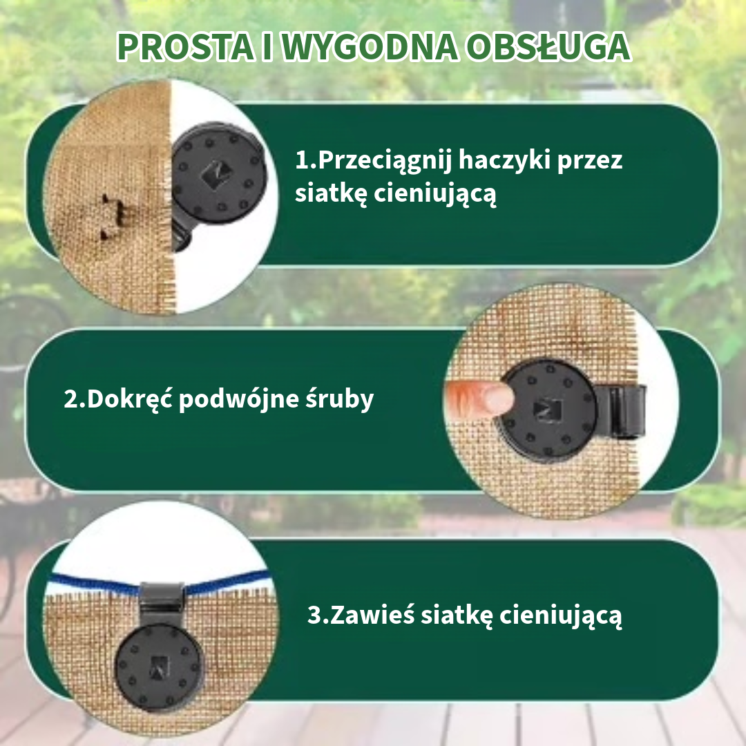 Zacisk z blokadą tkaniny