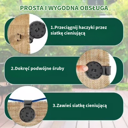 Zacisk z blokadą tkaniny