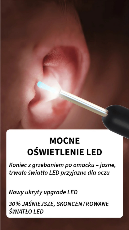 Profesjonalny czyścik do uszu z kamerą