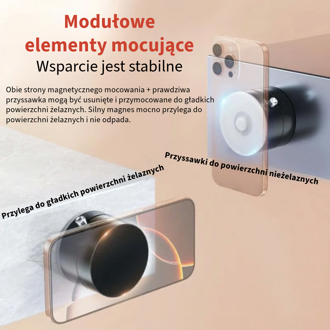 Uchwyt do telefonu z przyssawką próżniową