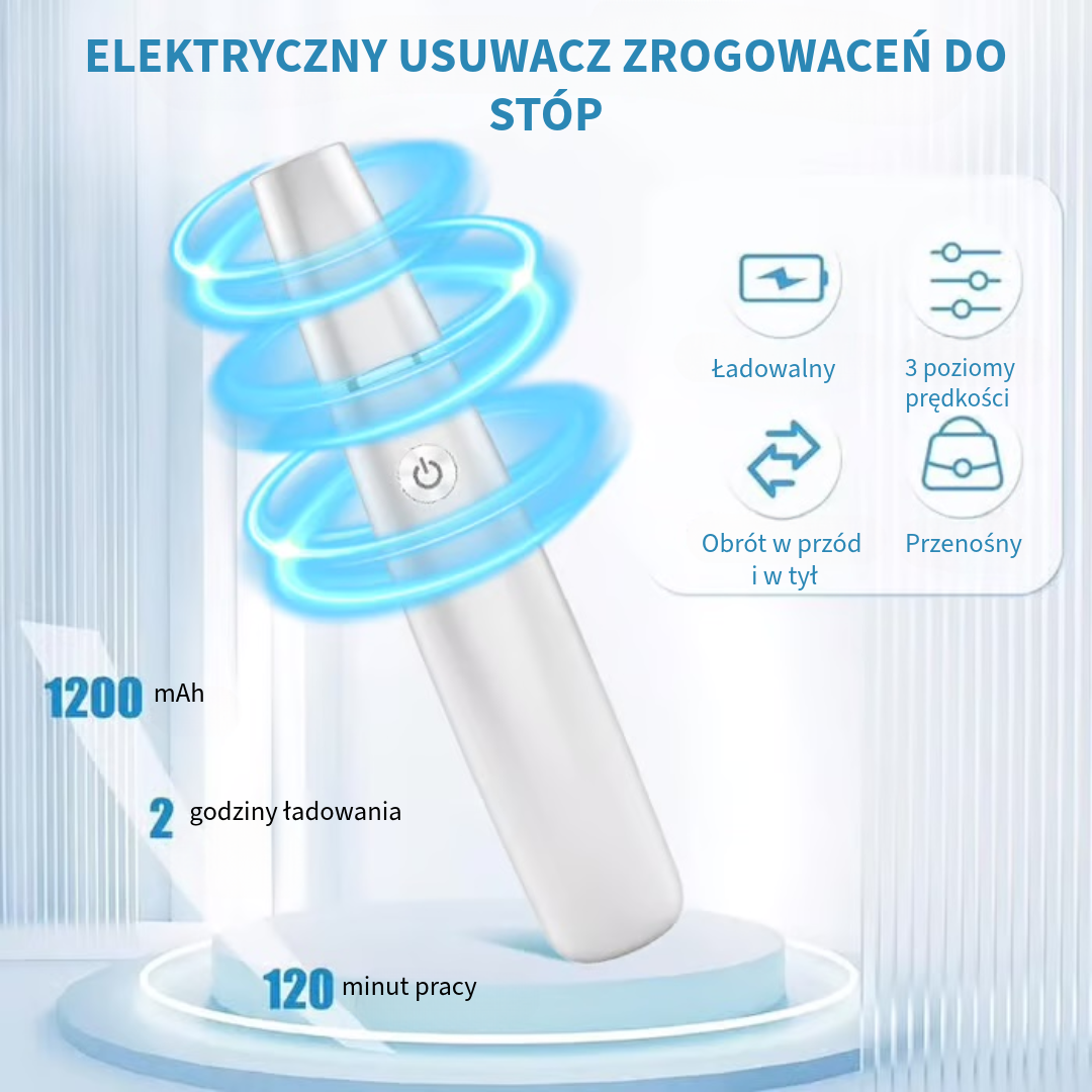 Elektryczny usuwacz zrogowaceń