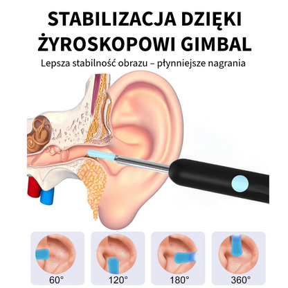 Profesjonalny czyścik do uszu z kamerą