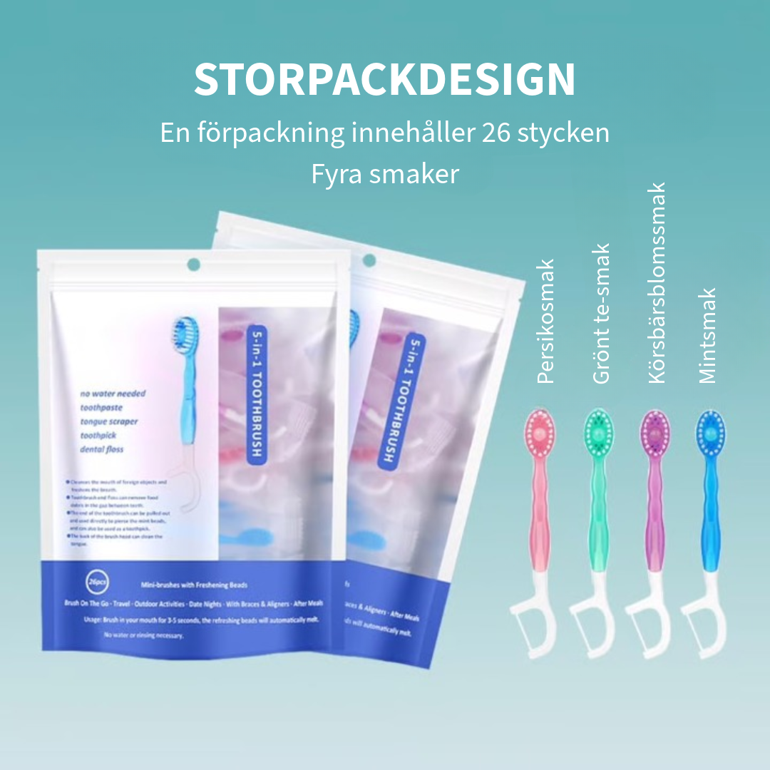 5-w-1 Mini Szczoteczka do Zębów