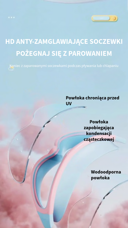 HD Anty-zamglające Okulary Pływackie