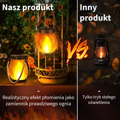 tańczące płomienie lampa słoneczna