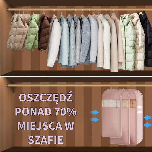 Pokrowiec na ubrania oszczędzający miejsce
