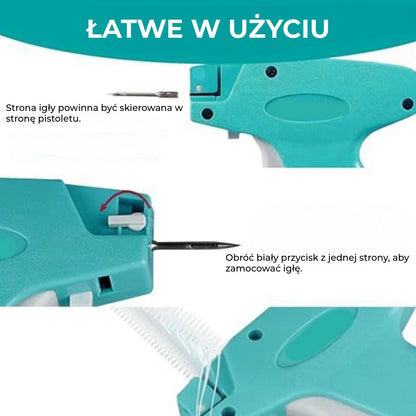 Zestaw z Mikro Zszywaczem | Szybkie i łatwe mocowanie bez igły i nici
