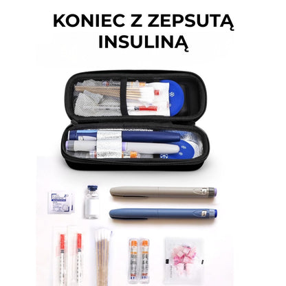 Torba chłodząca na insulinę z wyświetlaczem temperatury