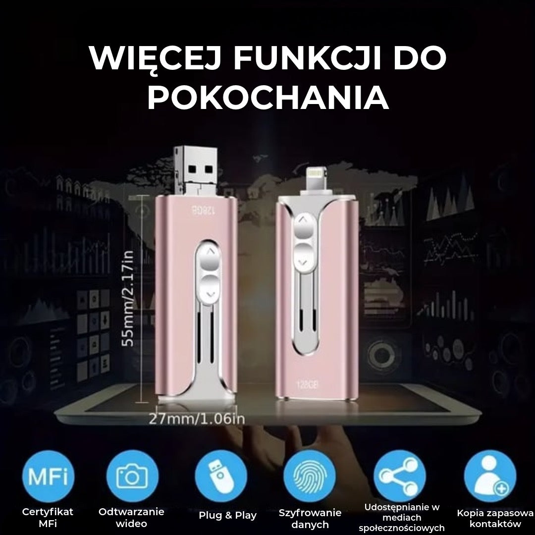 Profesjonalny Pendrive z adapterem USB-C