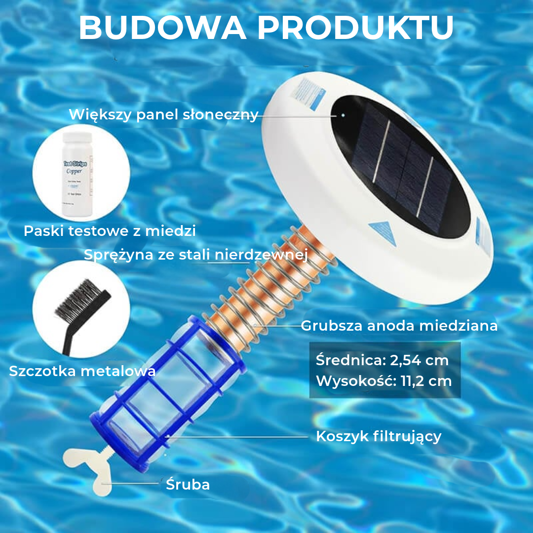 Jonizator basenowy na energię słoneczną