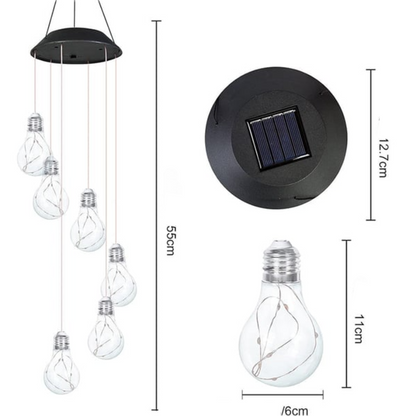 Kolorowe lampy LED na energię słoneczną