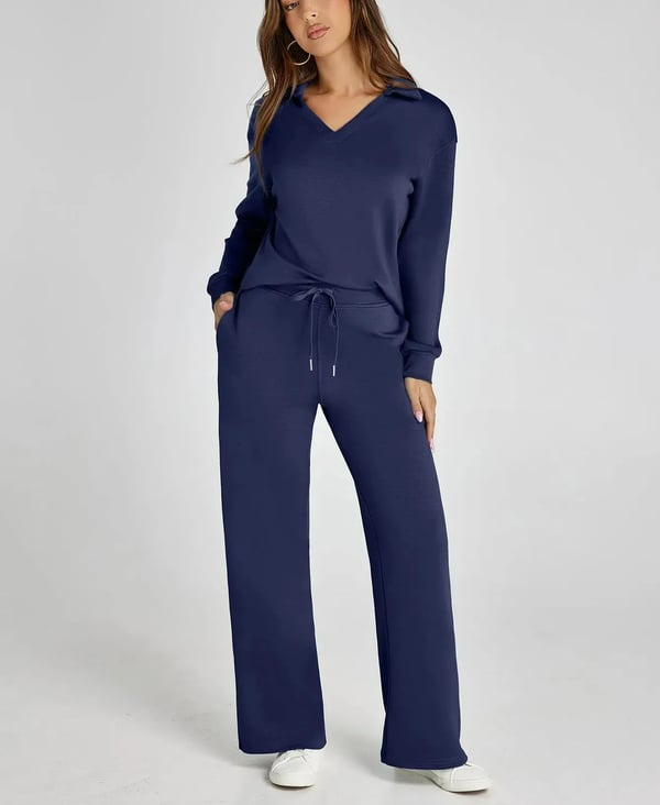 Casual Damski Dres – 2-częściowy zestaw z długimi rękawami