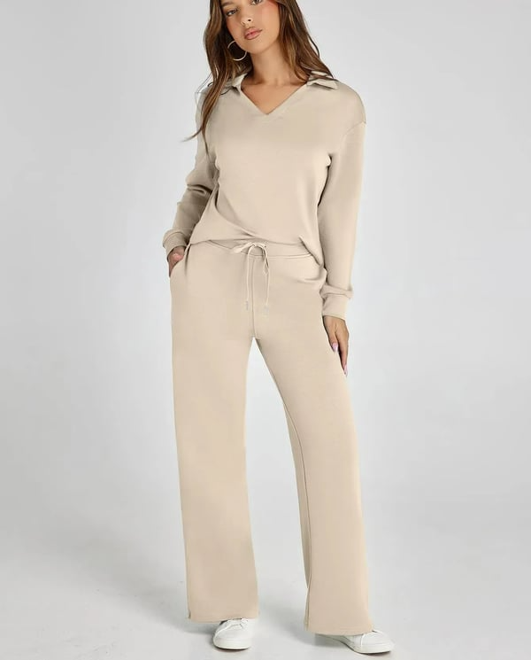 Casual Damski Dres – 2-częściowy zestaw z długimi rękawami