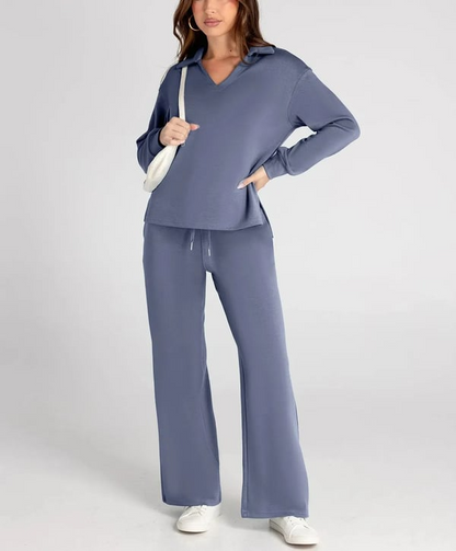 Casual Damski Dres – 2-częściowy zestaw z długimi rękawami