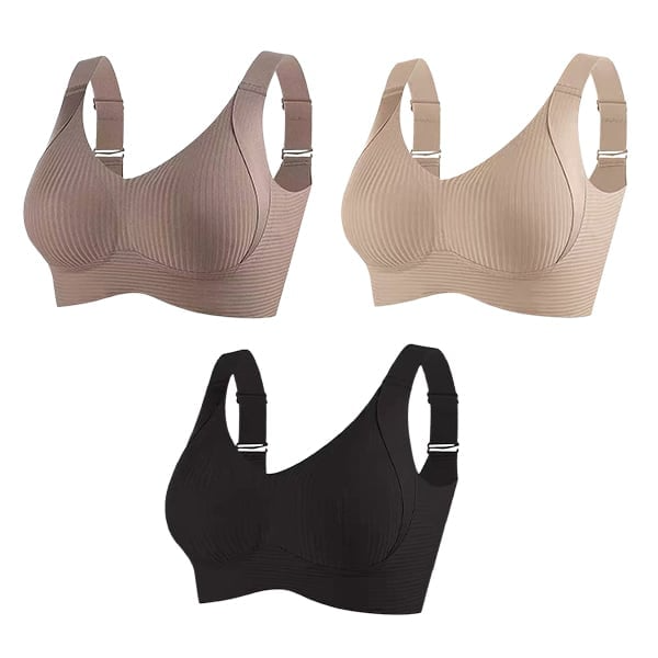 Biustonosz push-up bez fiszbin | 3 sztuki