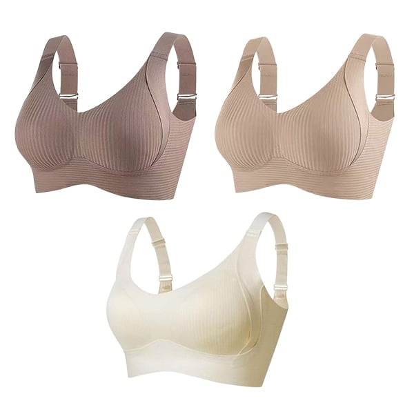 Biustonosz push-up bez fiszbin | 3 sztuki