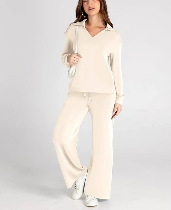 Casual Damski Dres – 2-częściowy zestaw z długimi rękawami
