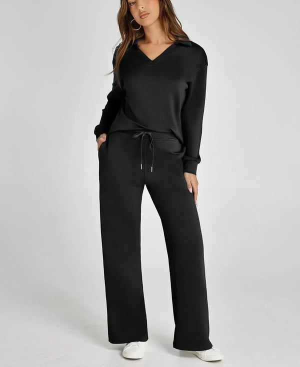 Casual Damski Dres – 2-częściowy zestaw z długimi rękawami